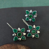 Oxidised Hook earring & Ring