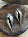 Elegant Silver Look-Alike Shell Stud Earrings for Everyday Style | AMOLA