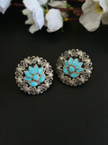 Oxidised Enamel Stud Earring | AMOLA