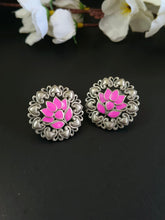 Oxidised Enamel Stud Earring | AMOLA