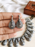 Handmade crafted silver Look like Necklace