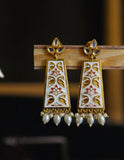 Gold Plated Dangler Earring With Pearl | AMOLA