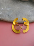 New Look Gold Plated Earring with Monalisa Stone | AMOLA