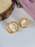 Gold Plated Long Polki Earring | AMOLA