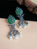 oxidised dangler earrings