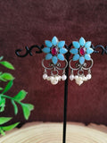 oxidised stud earrings