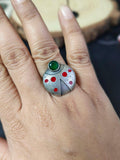 Unique Enamel Ring with Stone | AMOLA