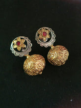 Brass Ball Oxidized Dangler Earrings | AMOLA
