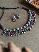 Oxidised Silver Look-Alike Necklace Set Perfect for Navratri Wear | AMOLA
