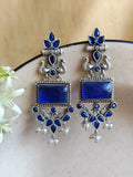 Silver Look-Alike Dangler Earrings for Elegant Ethnic Wear | AMOLA