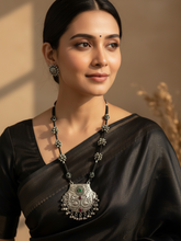 Ethnic Silver Oxidised ghungroo necklace Set | AMOLA