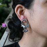 Chirpy Sparrow Silver Danglers for Daily Glam | AMOLA