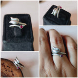 Silver Look Alike Lotus Statement Ring | AMOLA