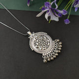 German Silver Daily Wear Chain Pendant Set | AMOLA