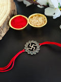 Antique Oxidised Swastik Rakhi Design | AMOLA