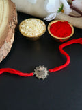 Silver Kalash Rakhi with Intricate Details | AMOLA