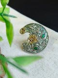 Dual Tone Adjustable Oxidised Rings | AMOLA