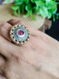 tribal Oxidised Adjustable Rings | AMOLA