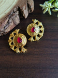 Gold Plated Floral Stud Earrings | AMOLA