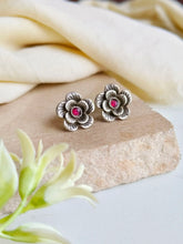 Silver Look-Alike Floral Stud Earrings for Daily Elegance | AMOLA