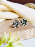 Silver Look-Alike Floral Stud Earrings for Daily Elegance | AMOLA
