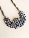 Spiritual Silver Look-Alike Pendant Set for Navratri Festive Style | AMOLA
