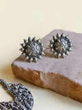 Spiritual Silver Look-Alike Pendant Set for Navratri Festive Style | AMOLA