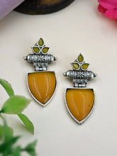 Antique Silver Monalisa Dangler Earrings with Elegant Finish | AMOLA