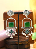 Antique Silver Pearl Dangler Earrings with Elegant Detailing | AMOLA