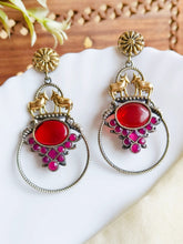 Golden Dual-Tone Cow Motif Earrings – Festive Elegance | AMOLA