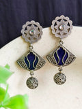 Meenakari Silver Dangler Earrings | AMOLA