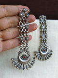 925 Silver Oxidised Festive Dangler Earrings | AMOLA