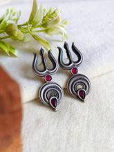 Divine 925 Silver Trishul Stud Earrings | AMOLA