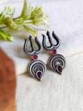 Divine 925 Silver Trishul Stud Earrings | AMOLA