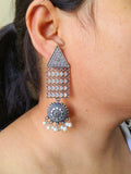 925 Silver Plated Navratri Earrings | AMOLA