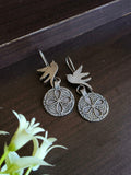 Silver Look Alike Sparrow Hook Earrings | AMOLA