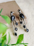 Silver Polish Peacock Monalisa Stud Earrings | AMOLA