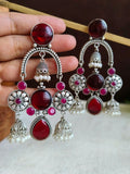 Antique Silver Ghungroo Jhumkas for Garba Glam | AMOLA