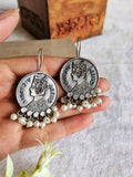 Queen Coin Pearl Drop Earrings | AMOLA