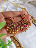 Ethnic Matt Lakshmi Coin Long Necklace | AMOLA