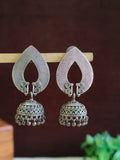 Silver Oxidised Motif Design Jhumka Earrings | AMOLA
