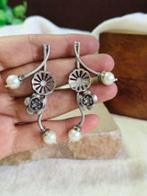 Elegant Pearl Silver Replica Stud Earrings | AMOLA