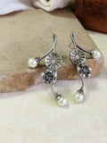 Elegant Pearl Silver Replica Stud Earrings | AMOLA