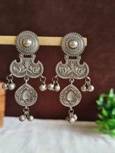 Antique Oxidized Silver Birds Dangler Earrings | AMOLA