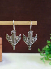 Oxidised Silver Tribal Hook Earrings | AMOLA