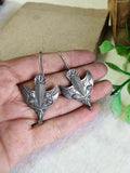 Oxidised Silver Tribal Hook Earrings | AMOLA