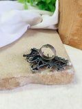 Oxidized Silver Plated Barat Finger Ring | AMOLA