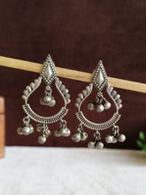 Antique Silver Plated Stud Earring with Ghungroo | AMOLA