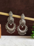 Elegant Oxidised Chandbali Antique Earrings | AMOLA
