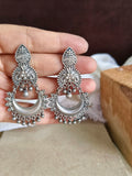 Elegant Oxidised Chandbali Antique Earrings | AMOLA